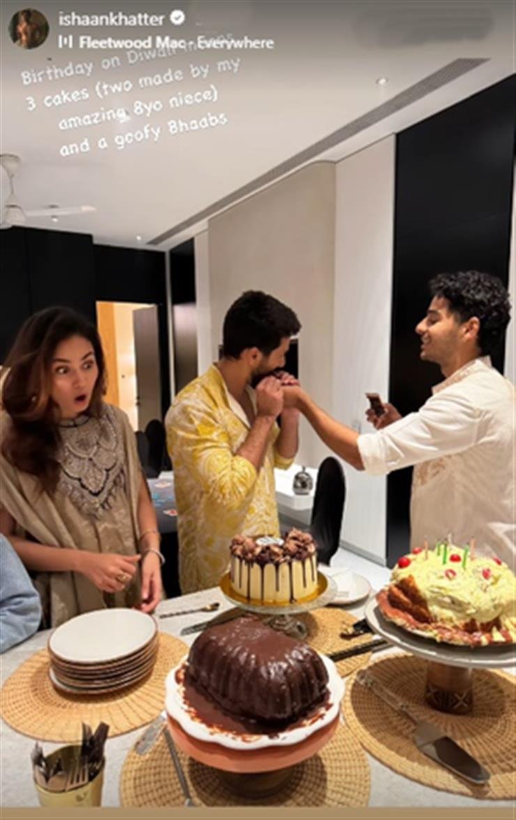 ‘Goofy bhabhi' Mira Kapoor, niece Misha make cake for Ishaan Khatter's 29th birthday