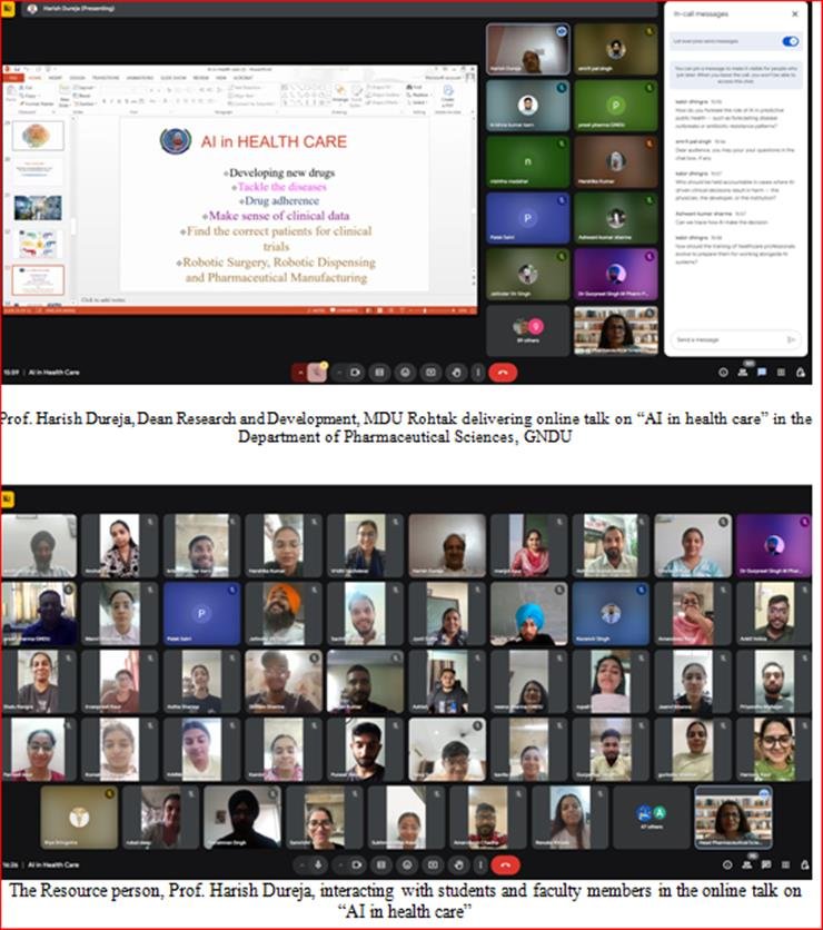 GNDU conducts an academic lecture on “AI in Health Care”