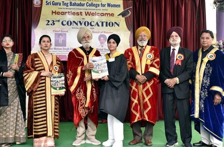 240 Girl Students Awarded Degrees at SGTB College Convocation