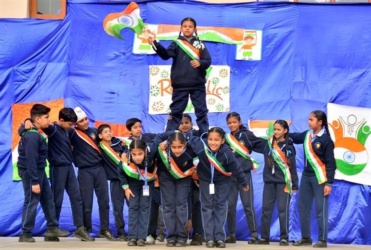 Republic day celebrated at Ashmah International School